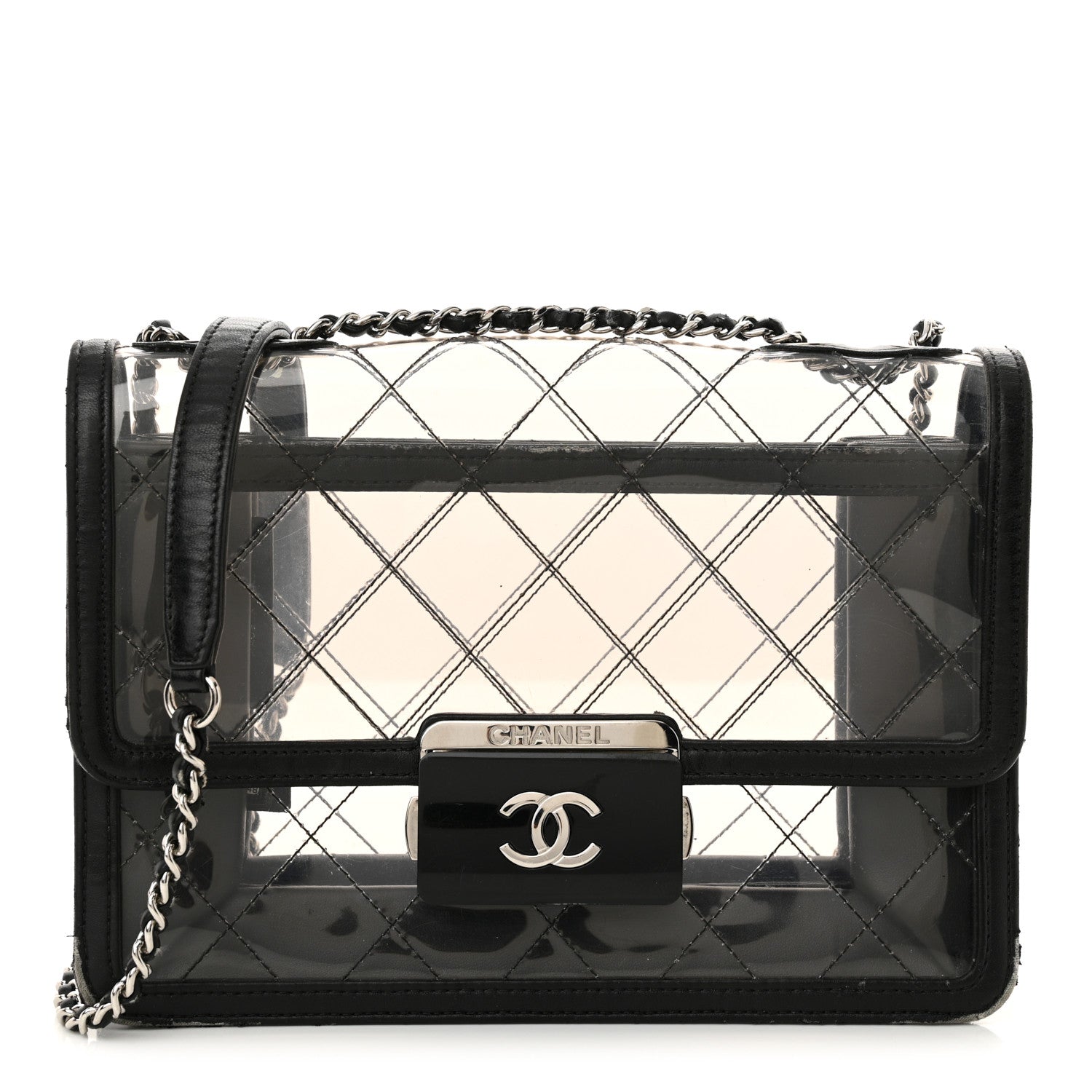 Chanel PVC Lambskin Quilted Beauty Lock Flap Black 1 of 15