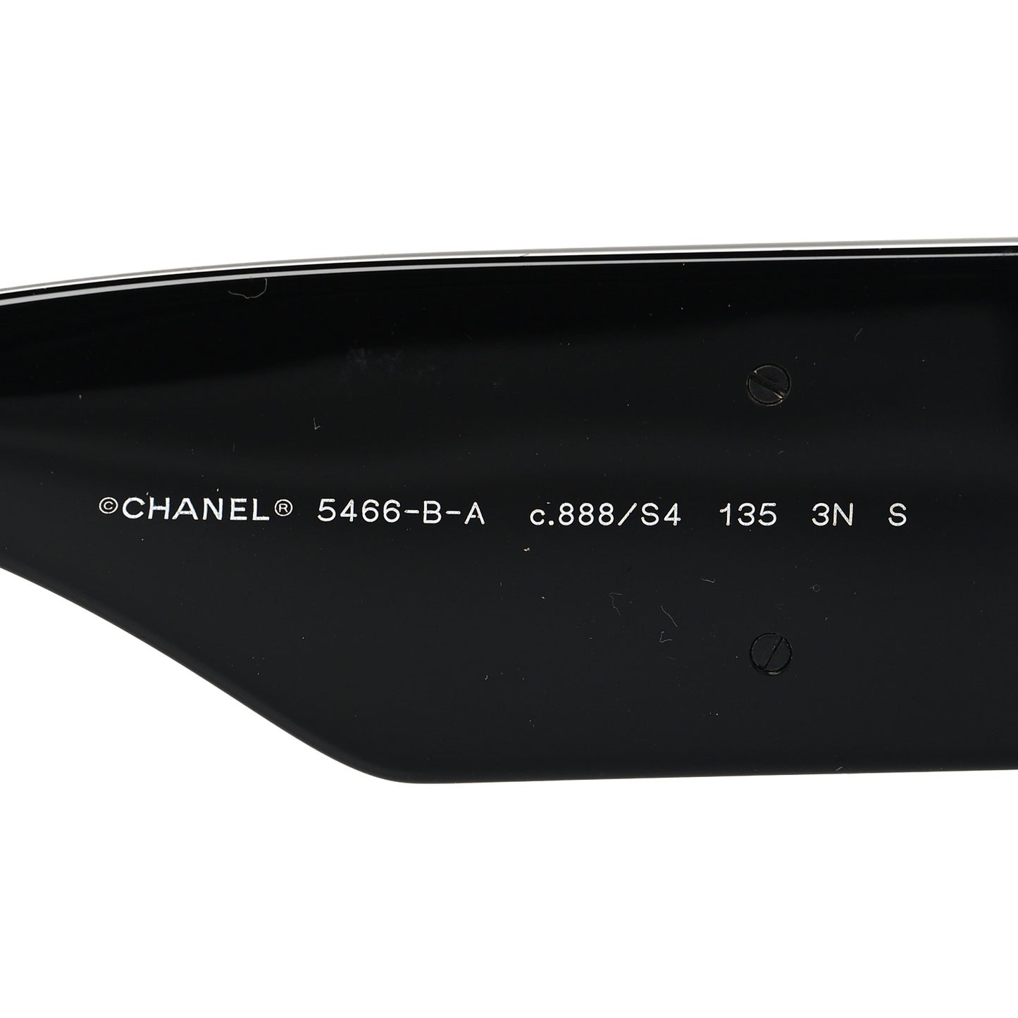 Acetate Crystal CC Shield Sunglasses 5466-B-A Black