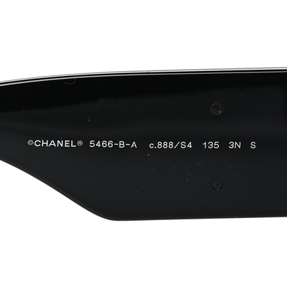 Chanel Acetate Crystal CC Shield Sunglasses 5466-B-A Black 5 of 7