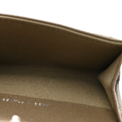 Chanel Caviar Quilted Flap Card Holder Wallet Dark Khaki 5 of 9