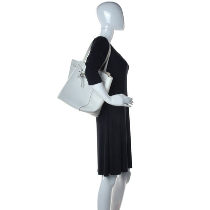 Celine Soft Grained Calfskin Small Belt Cabas Light Grey 2 of 18