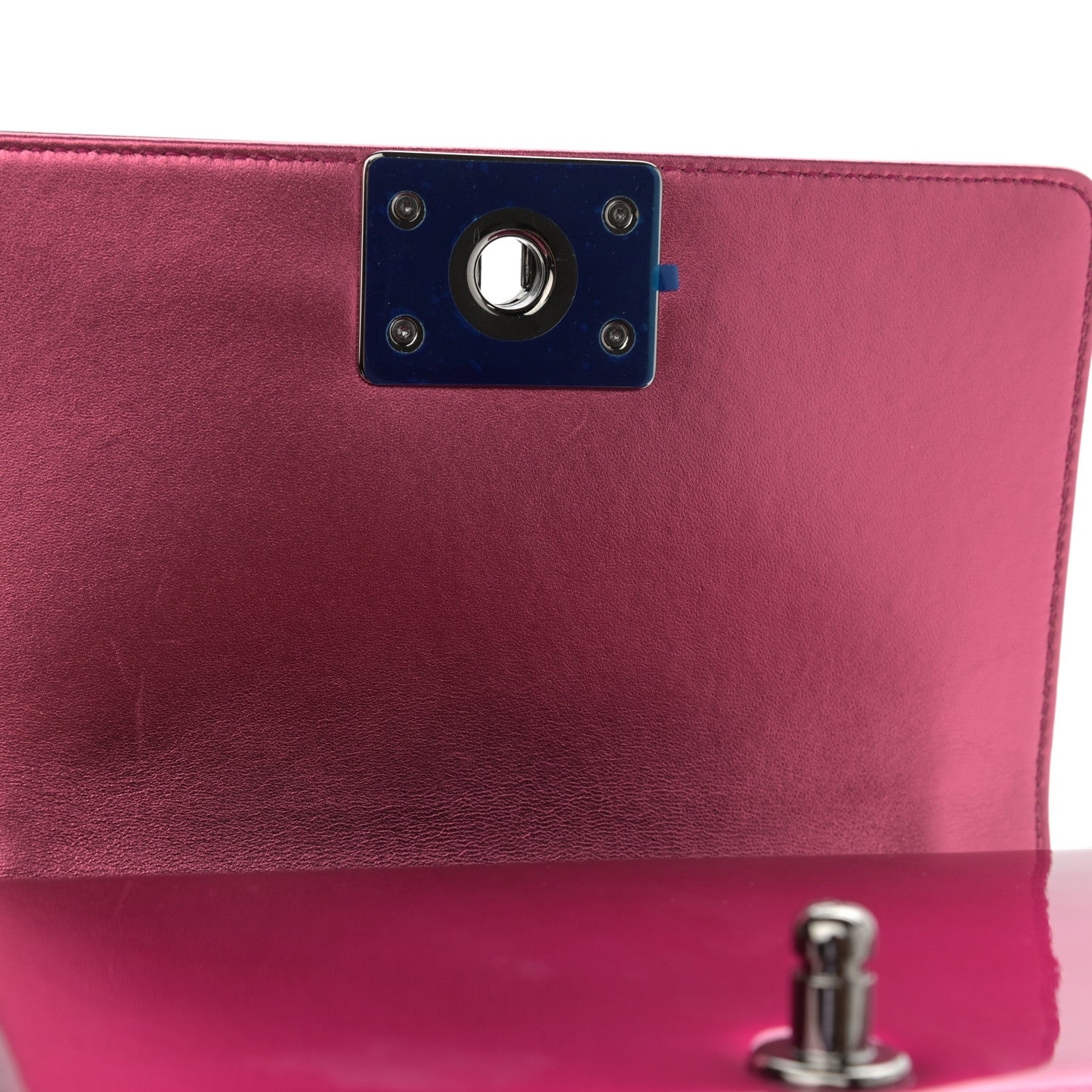 Chanel Metallic Patent Calfskin Quilted Small Boy Flap Pink 11 of 13