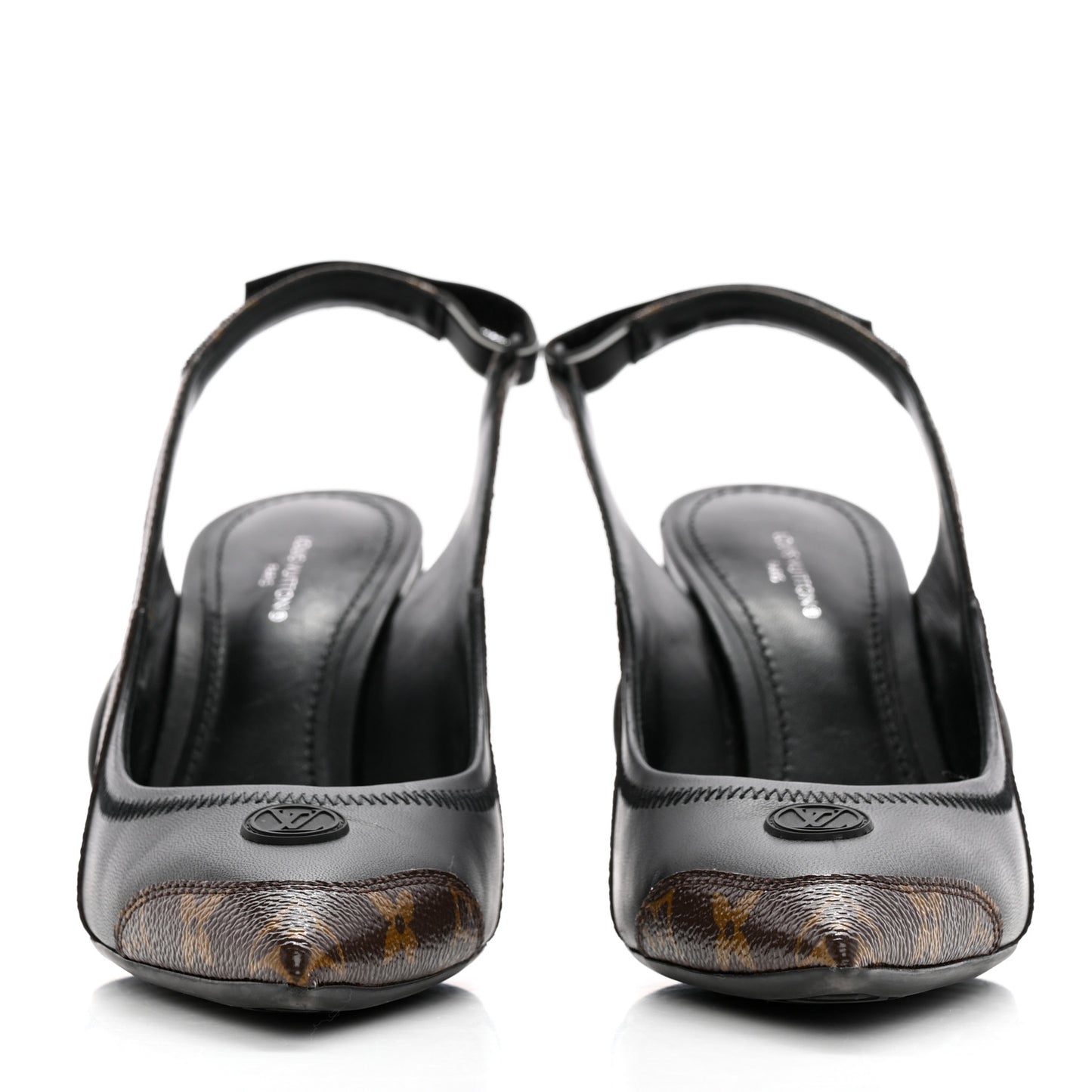 Patent Monogram Archlight Slingback Pumps 38 Black