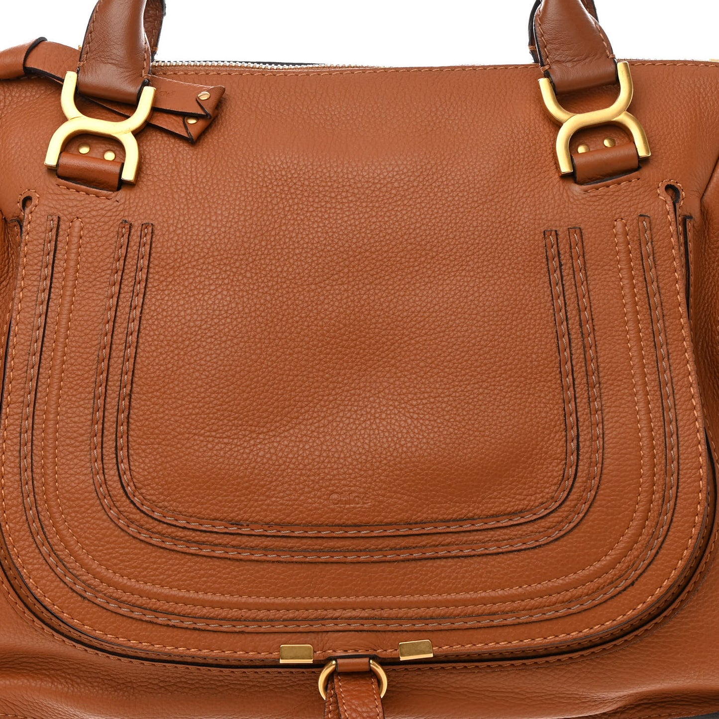 Calfskin Large Marcie Satchel Tan