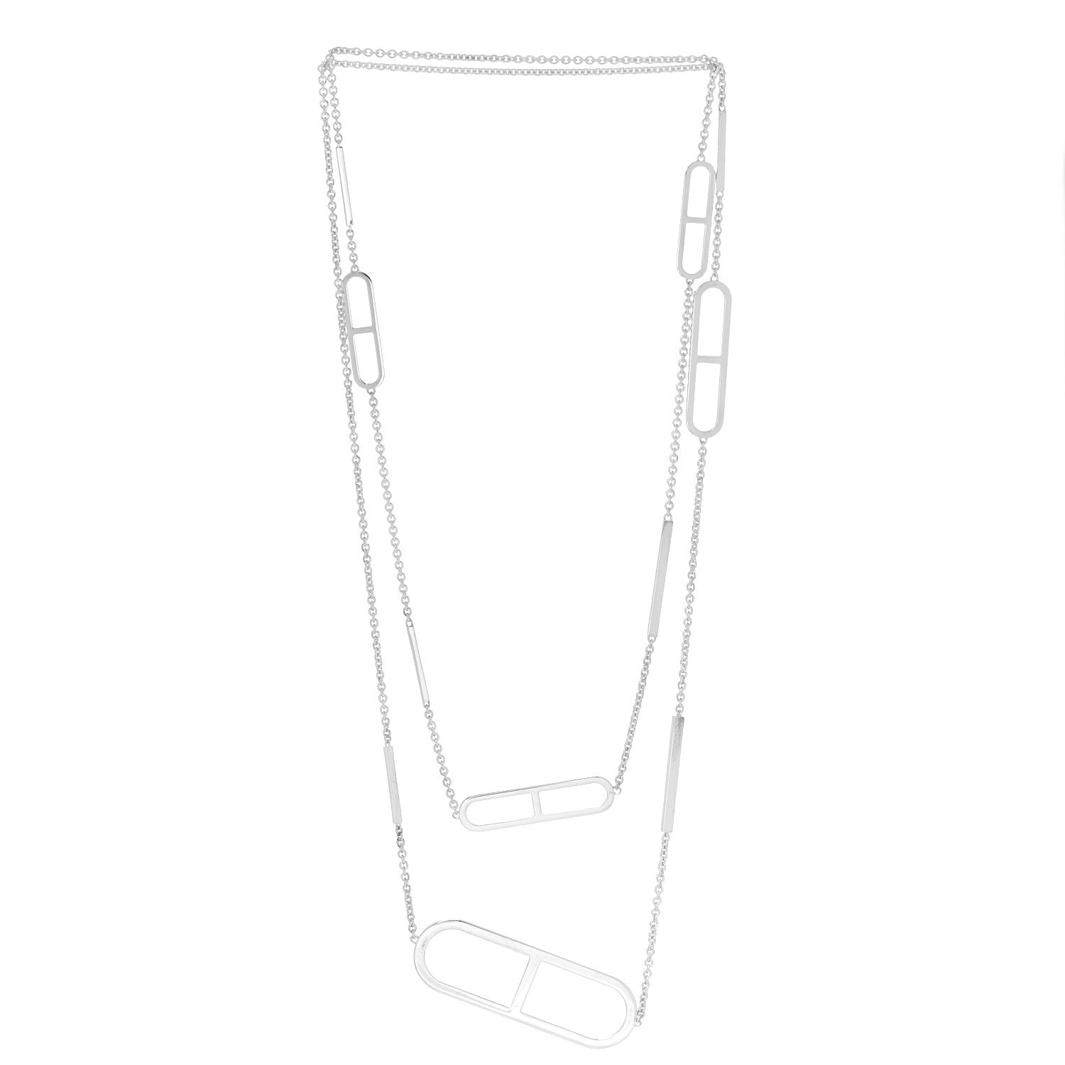 Hermes Sterling Silver Ever Chaine d'Ancre Long Necklace 120 2 of 4