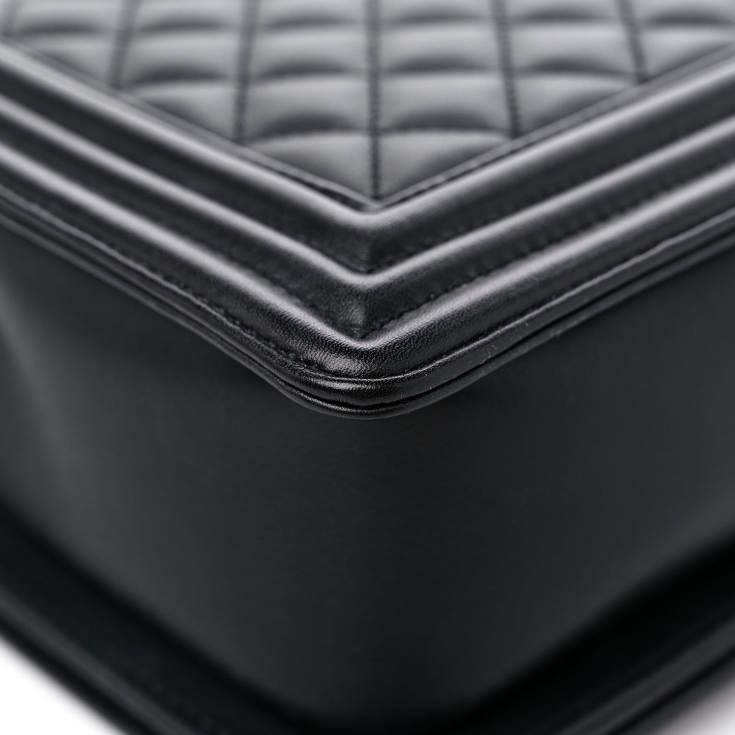 Calfskin Quilted New Medium Boy Flap Black