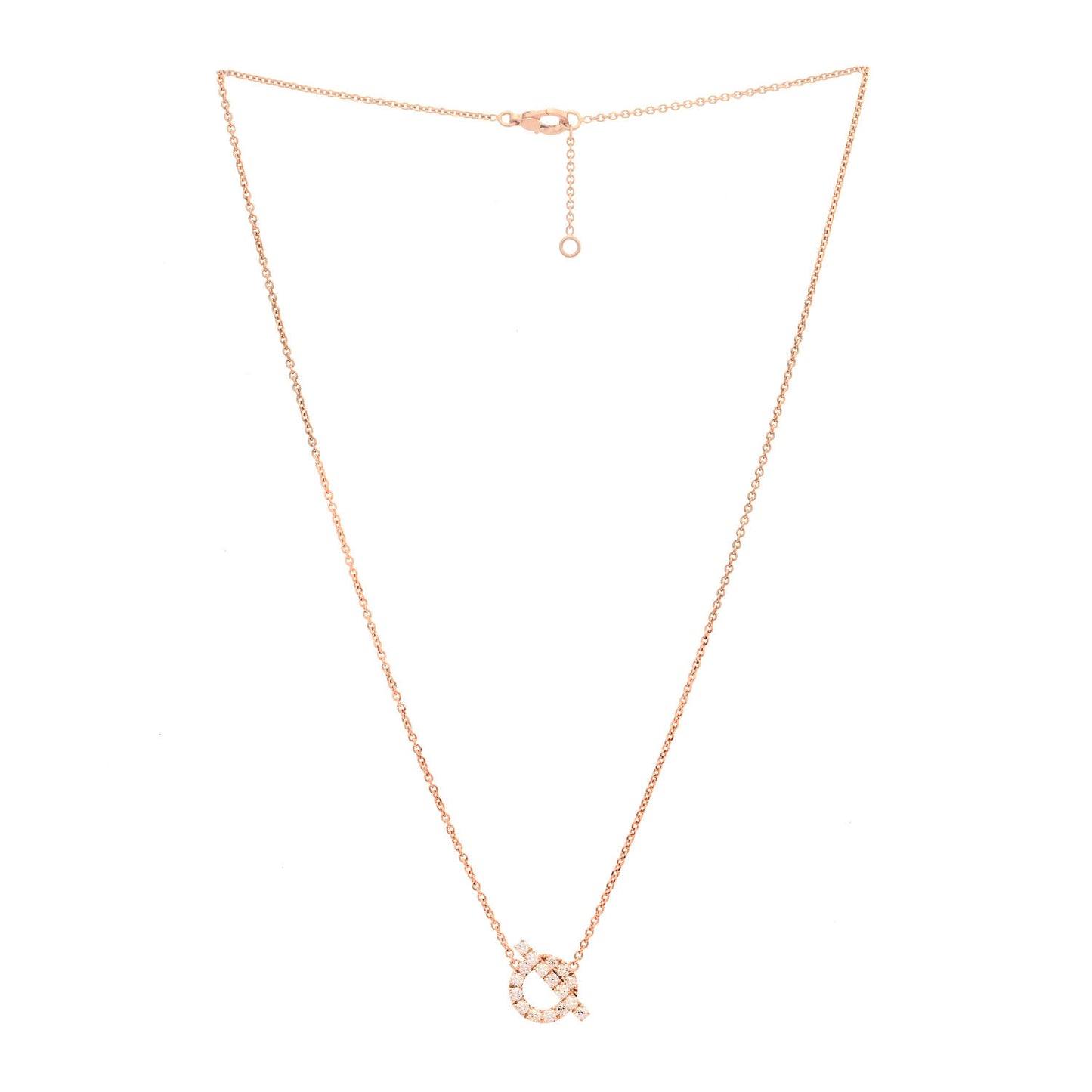 18K Rose Gold Diamond Finesse Pendant Necklace