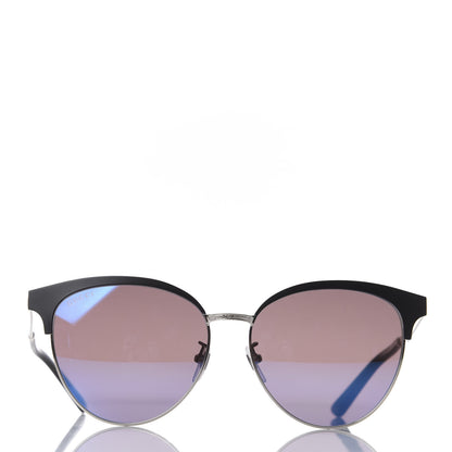 Gucci Round Metal GG0074S Sunglasses Blue Black 2 of 6