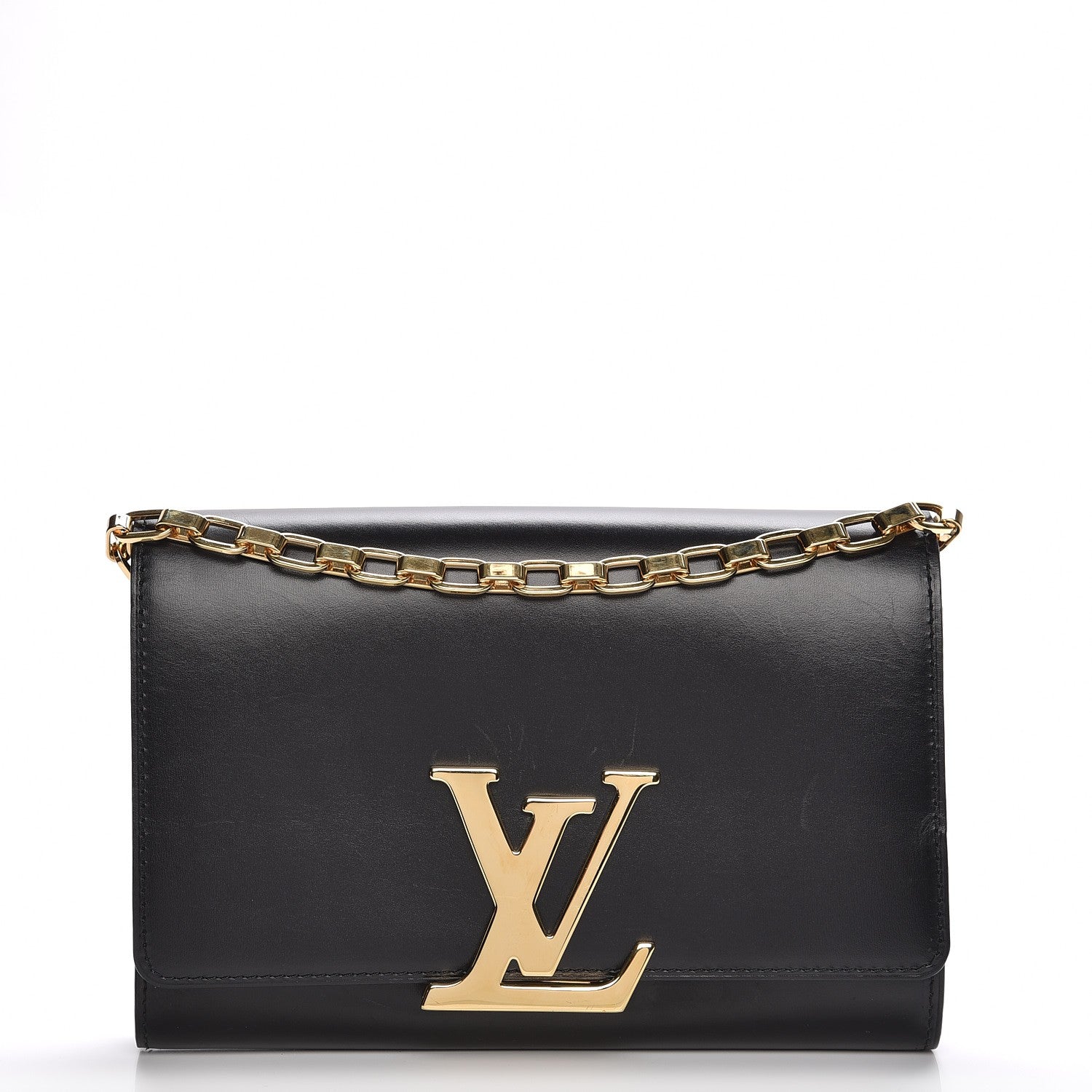 Louis Vuitton Calfskin Chain Louise GM Black 1 of 8