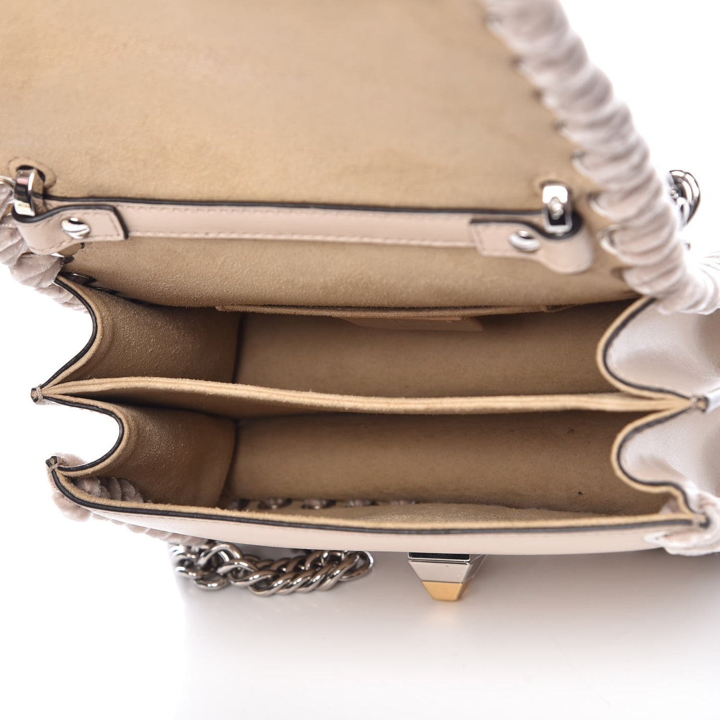 Calfskin Velvet Lace Up Small Kan I Shoulder Bag Nuvola Multicolor