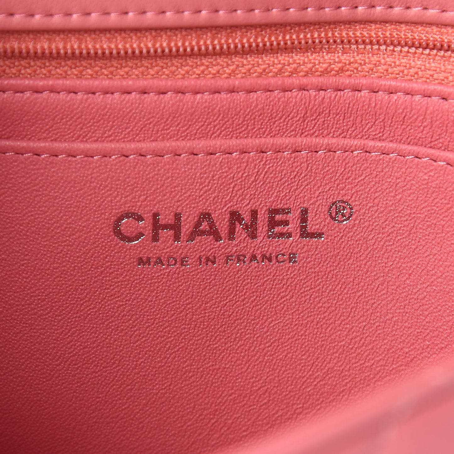 Lambskin Quilted Mini Rectangular Flap Pink