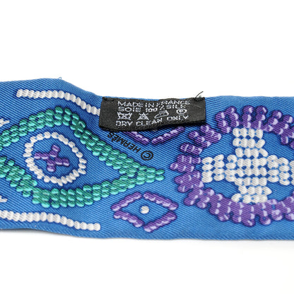 Hermes Silk Kelly En Perles Twilly Bleu 6 of 6