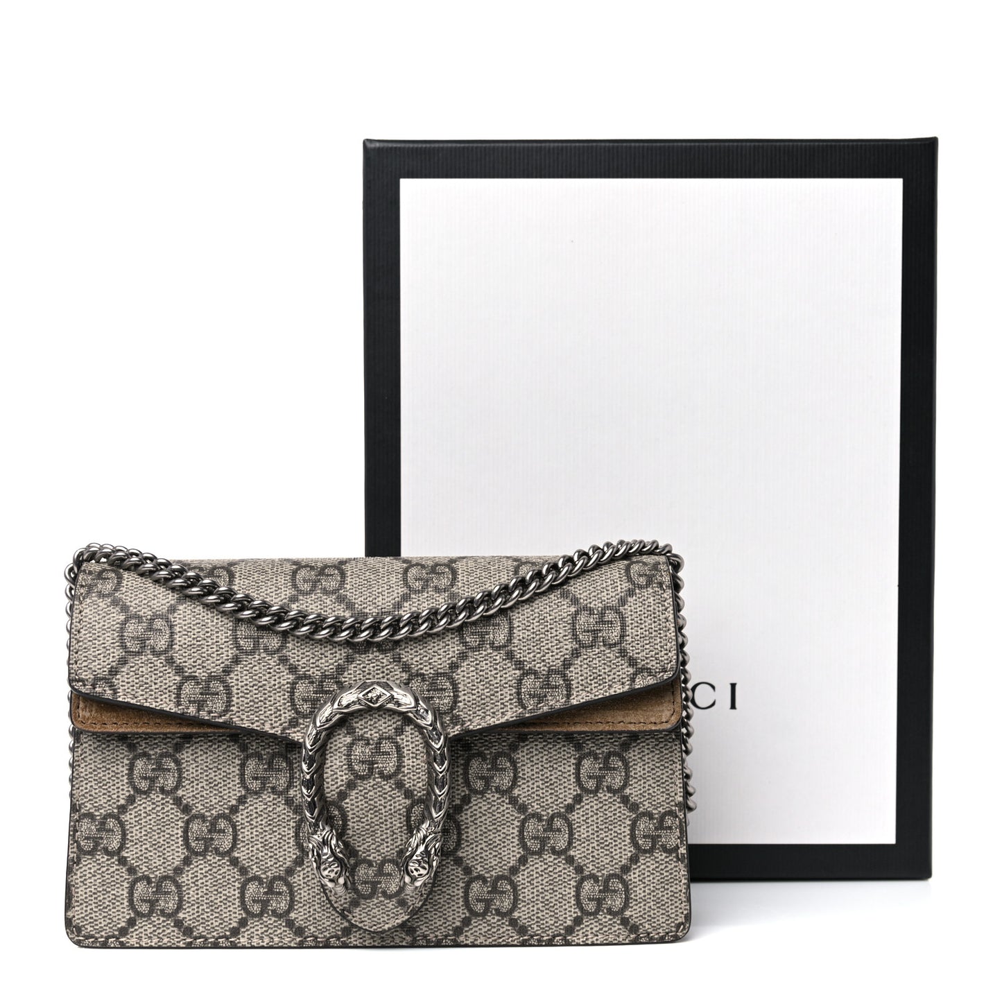 GG Supreme Monogram Super Mini Dionysus Shoulder Bag Taupe