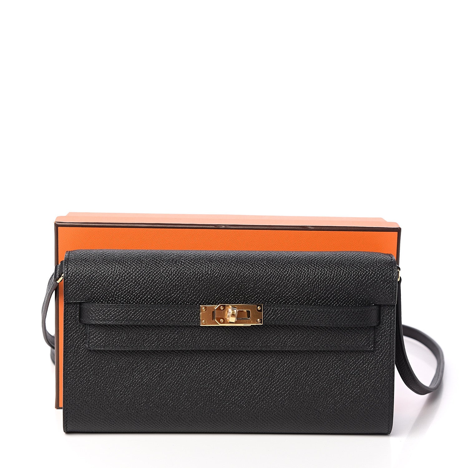 Hermes Epsom Kelly Wallet To Go Black 6 of 6