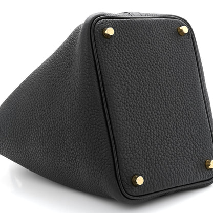 Hermes Taurillon Clemence Matte Alligator Picotin Lock Touch 18 PM Black 9 of 11