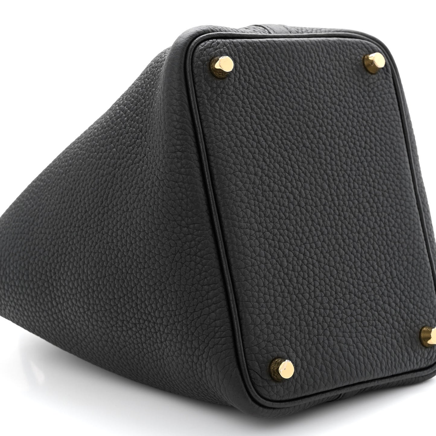 Taurillon Clemence Matte Alligator Picotin Lock Touch 18 PM Black