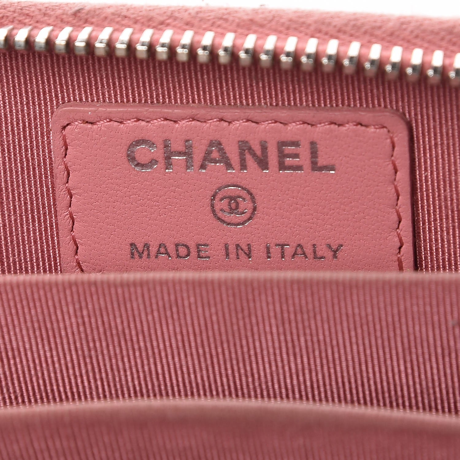 Chanel Lambskin Quilted Zip Around Coin Purse Wallet Pink 6 of 14