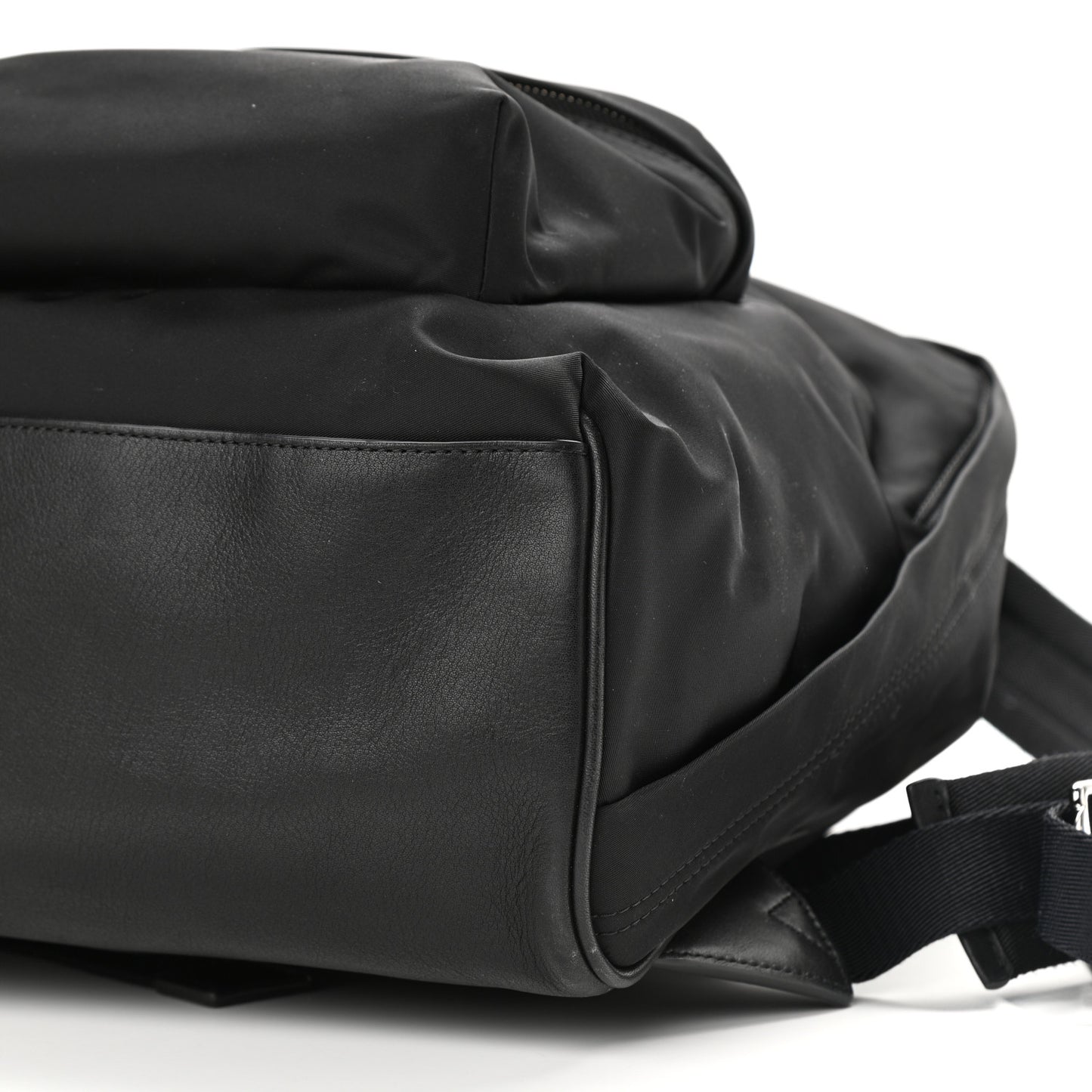 Nylon Logo Print Medium Rucksack Backpack Black