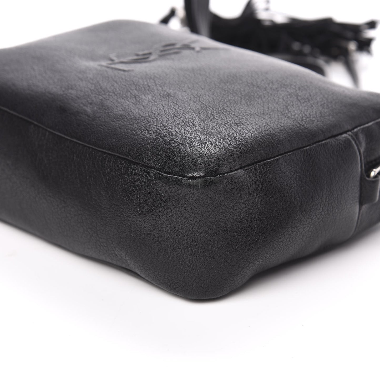 Lambskin Monogram Small Lou Camera Bag Black