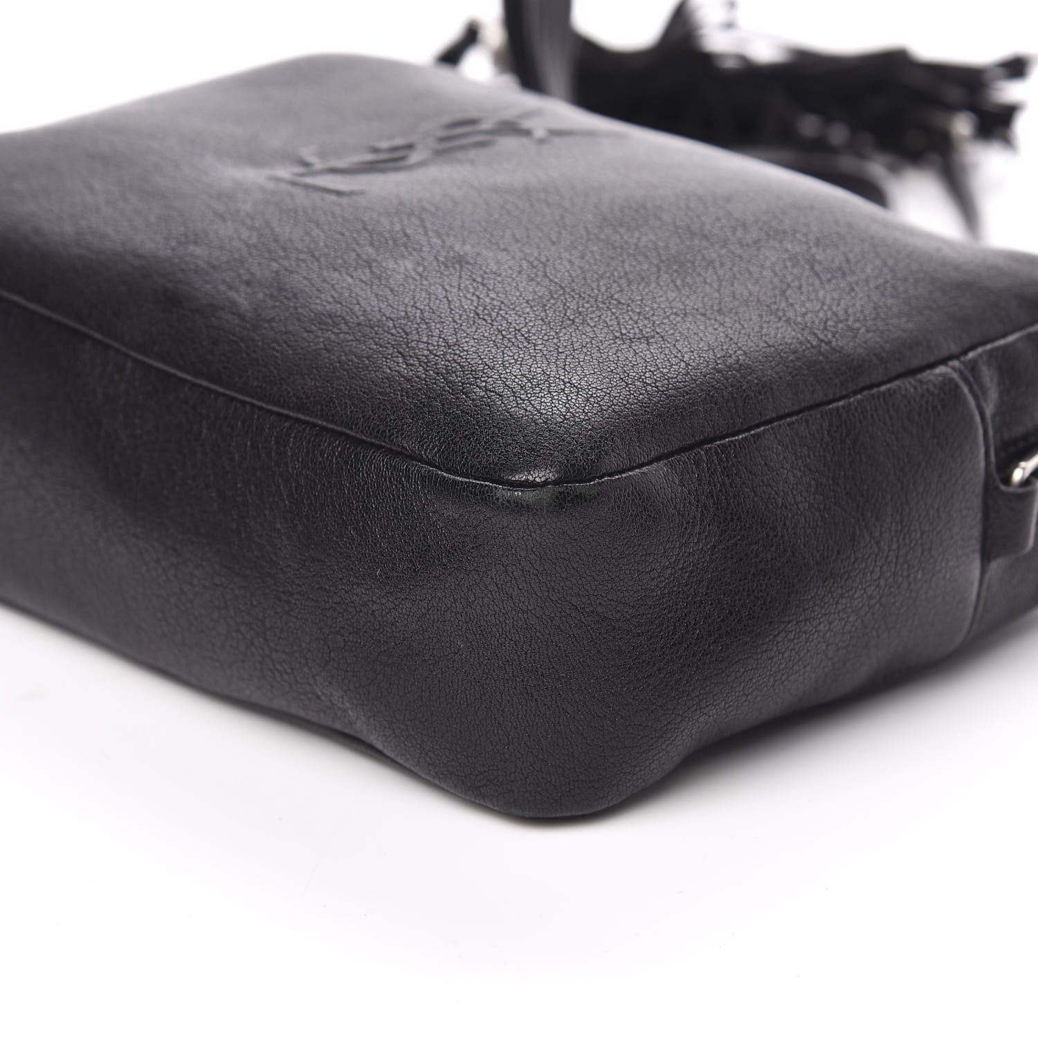 Saint Laurent Lambskin Monogram Small Lou Camera Bag Black 10 of 11