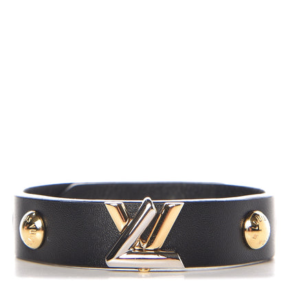 Louis Vuitton Calfskin Twist Bracelet 17 Black 7 of 12