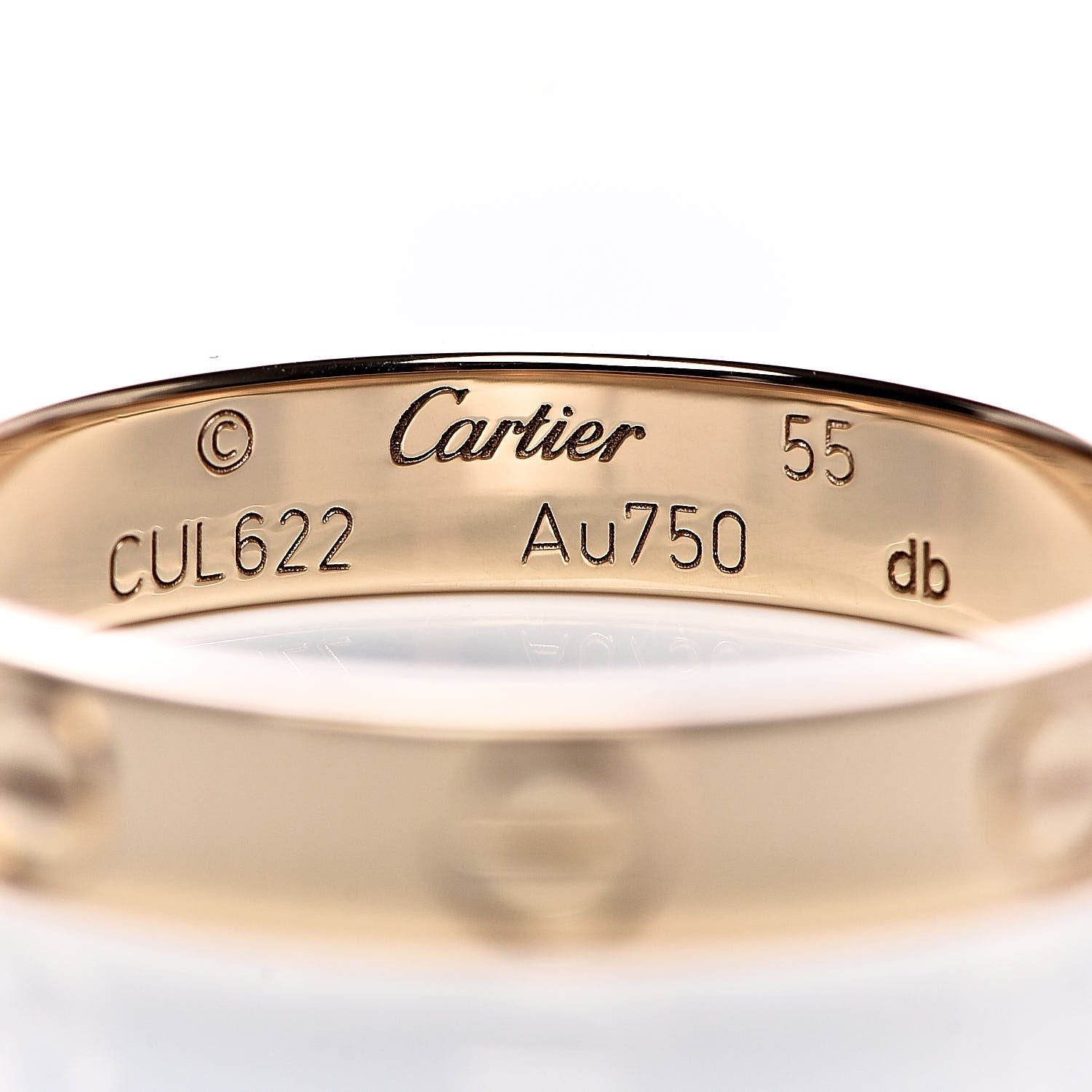 Cartier 18K Yellow Gold 3.5mm LOVE Wedding Band Ring 55 7.25 4 of 4