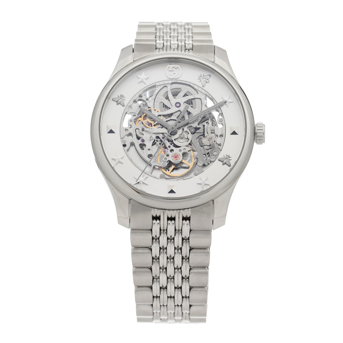 Stainless Steel 40mm G-Timeless Skeleton Charm Automatic Watch