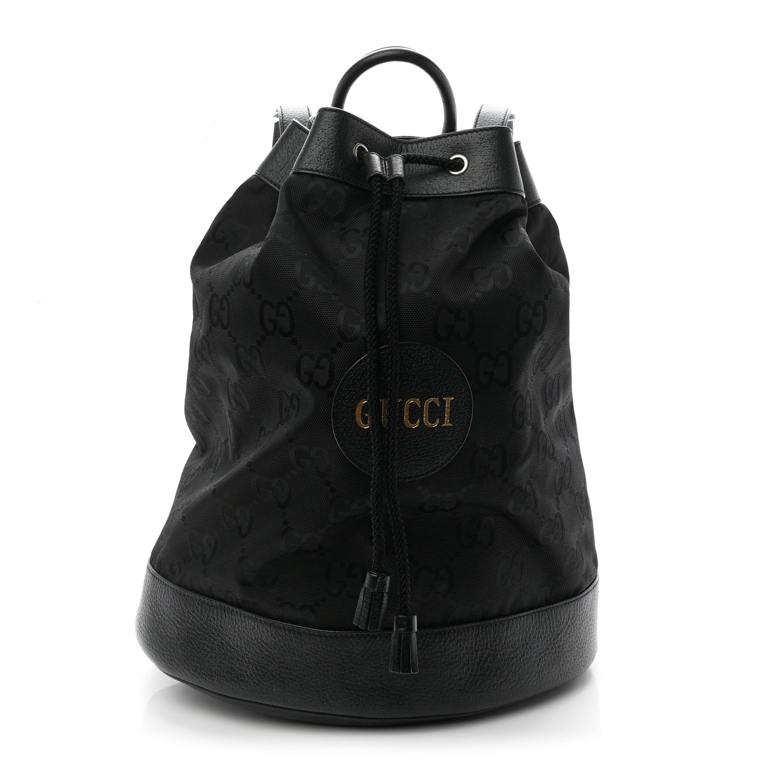 Gucci Econyl Nylon Monogram Off The Grid Drawstring Bucket Backpack Black 1 of 10
