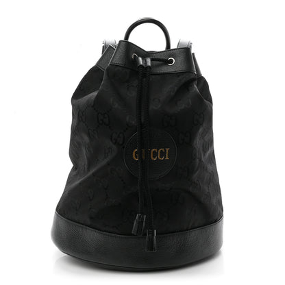Gucci Econyl Nylon Monogram Off The Grid Drawstring Bucket Backpack Black 1 of 10