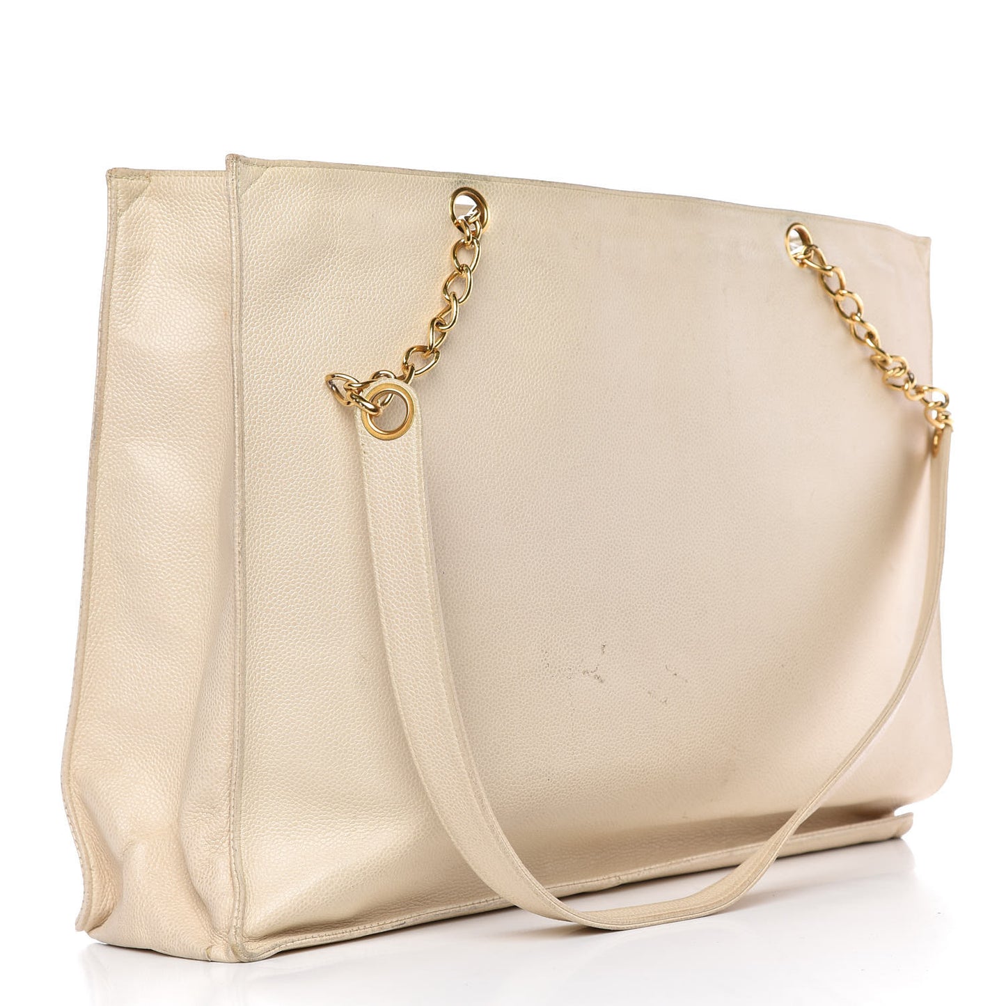 Caviar CC Shopper Tote Beige Clair