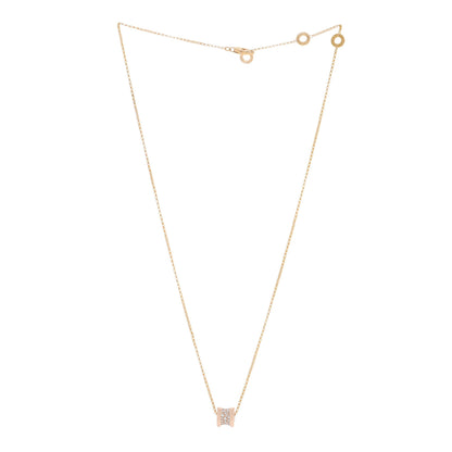 Bulgari 18K Rose Gold Diamond Small B.Zero1 Pave Pendant Necklace 3 of 5