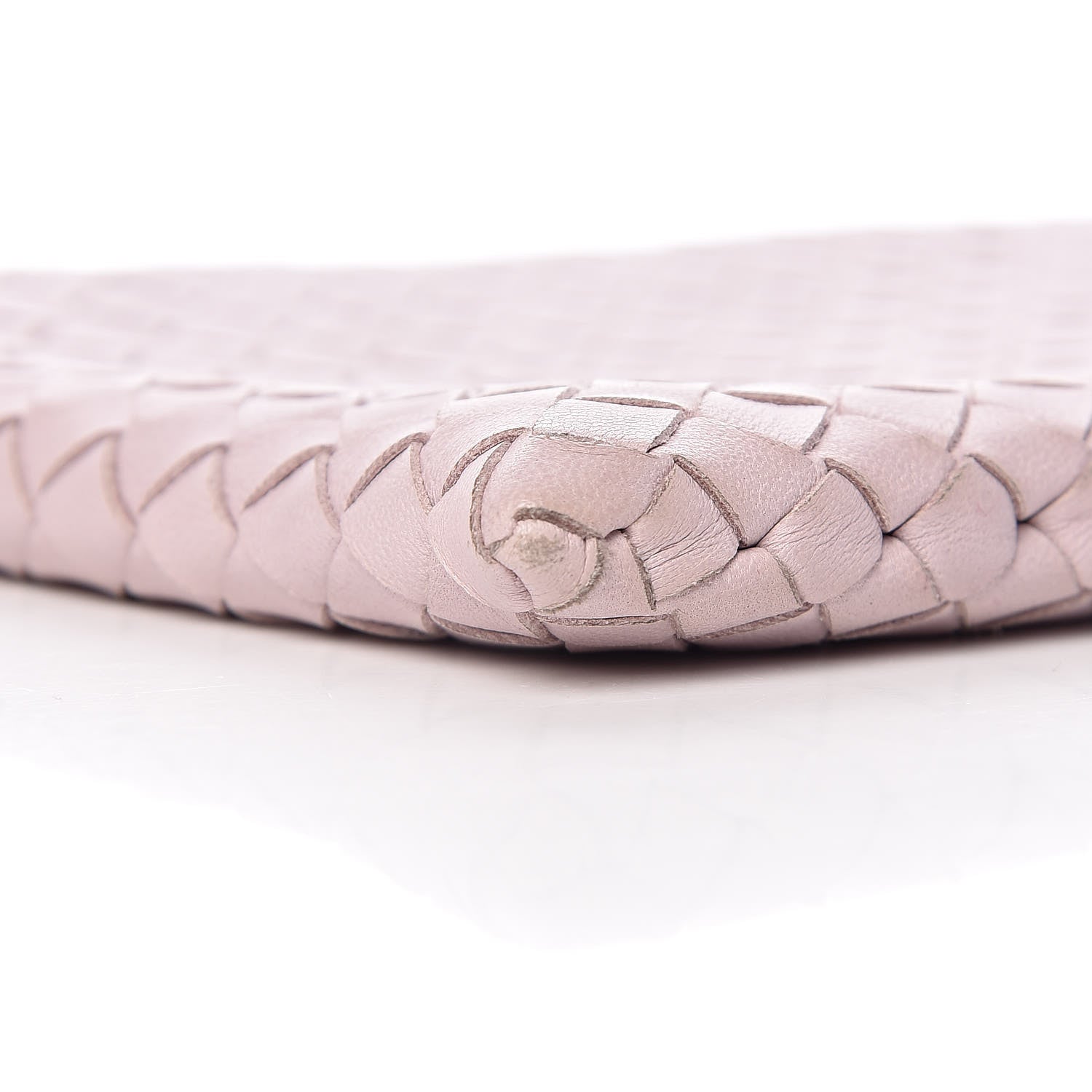 Bottega Veneta Nappa Intrecciato Flat Zip Pouch Antique Rose 10 of 11