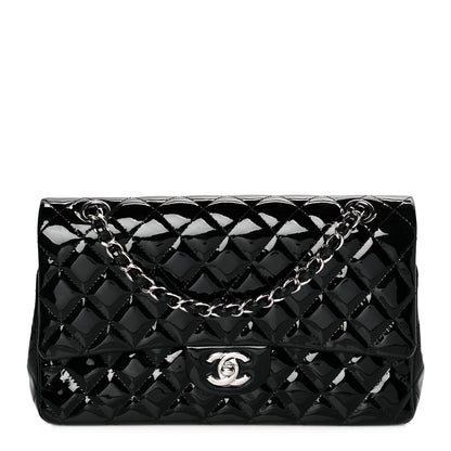 Chanel Patent Quilted Medium Double Flap Black 1 of 9