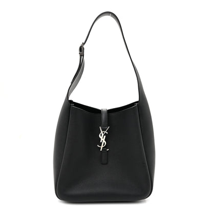 Saint Laurent Smooth Calfskin Small Le 5 A 7 Soft Hobo Black 1 of 10