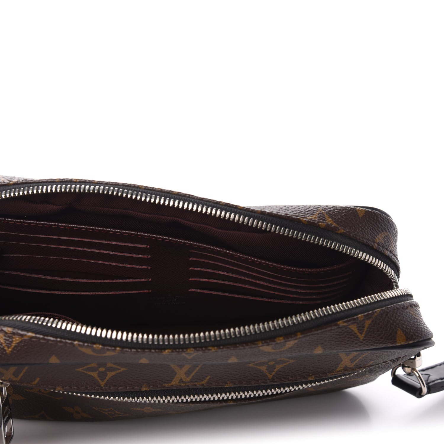 Louis Vuitton Monogram Macassar Kasai Clutch Black 5 of 8