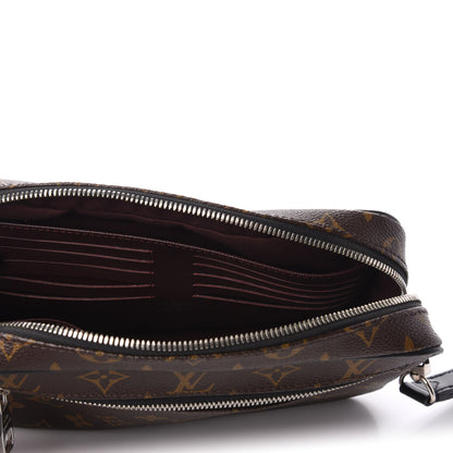 Louis Vuitton Monogram Macassar Kasai Clutch Black 5 of 8