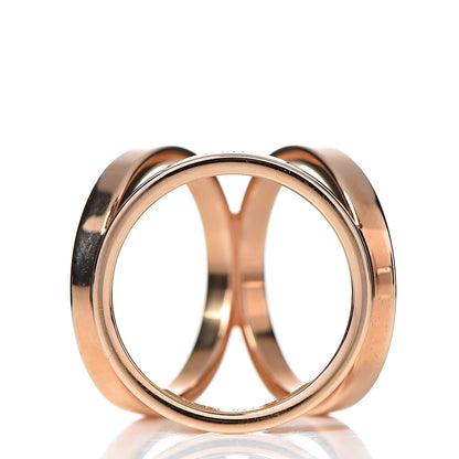 Hermes Permabrass Rose Gold Plated Trio Scarf Ring 4 of 7
