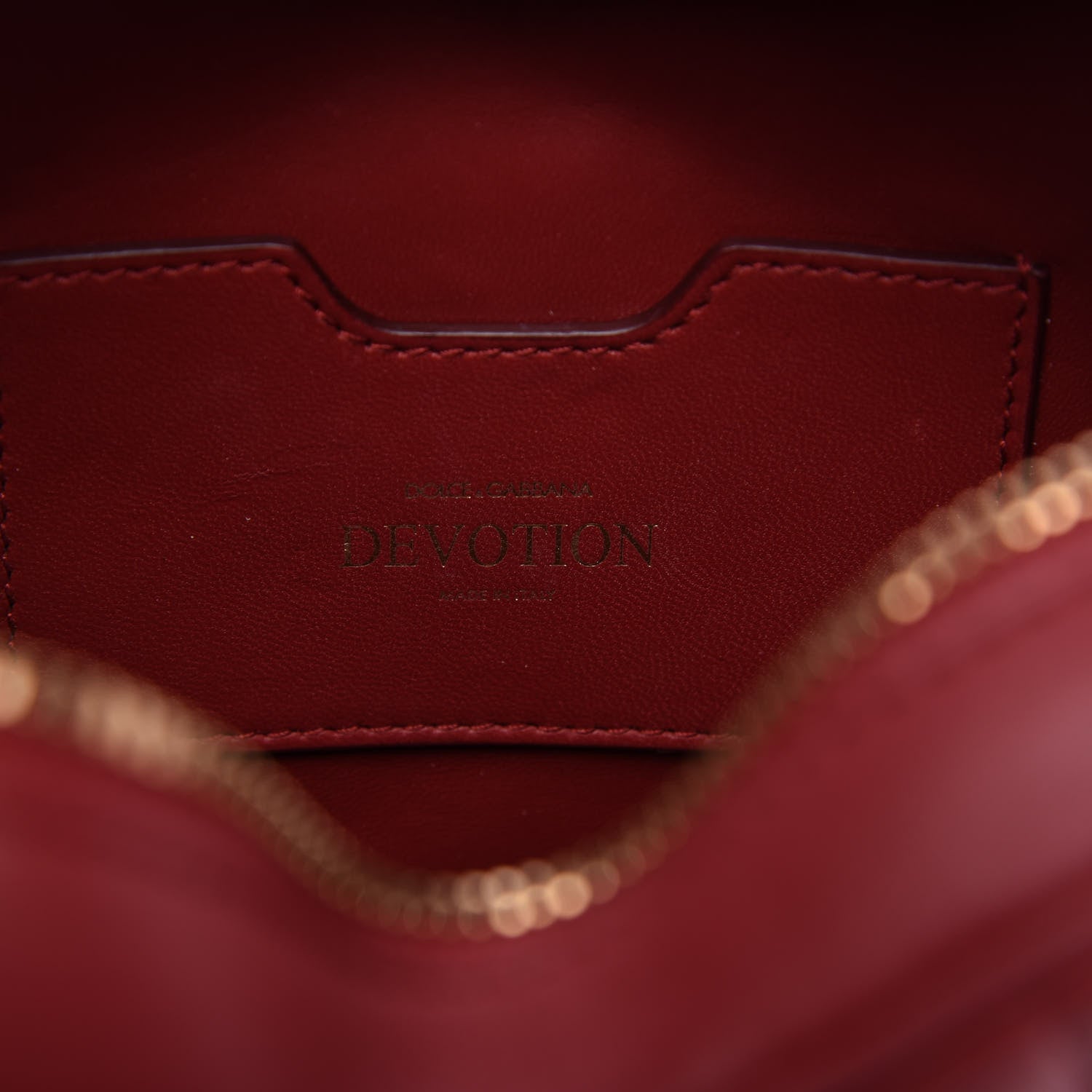 Dolce & Gabbana Calfskin Devotion Heart Zip Crossbody Bag Red 8 of 12