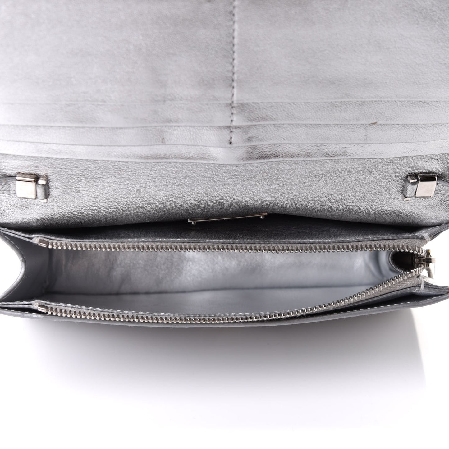 Metallic Embellished Crystal Shoulder Bag Silver