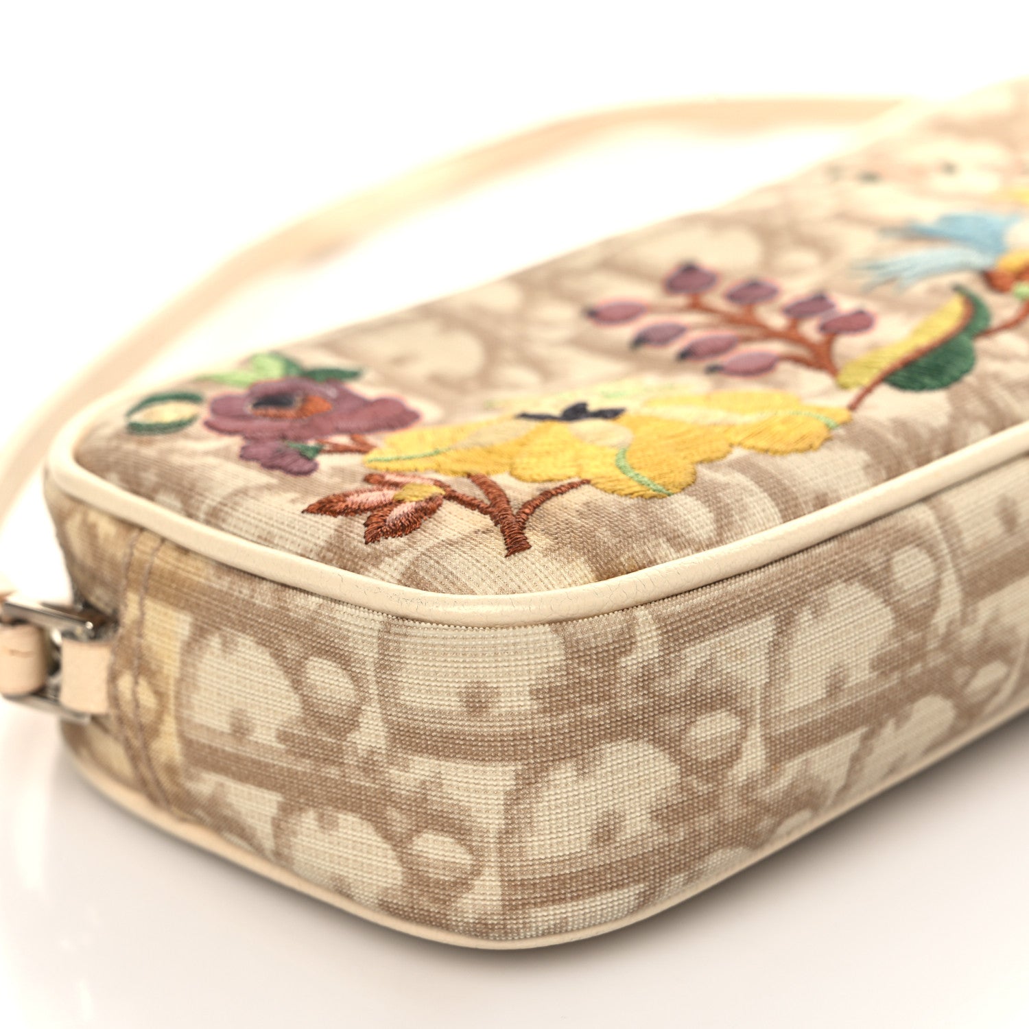 Christian Dior Monogram Vintage Flowers Mini Pochette Beige 7 of 11