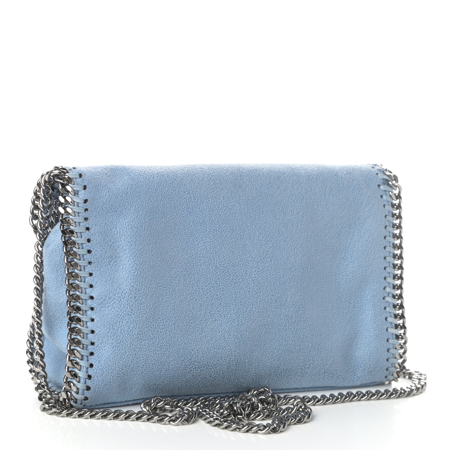 Stella McCartney Shaggy Deer Mini Falabella Shoulder Bag Light Blue 3 of 9