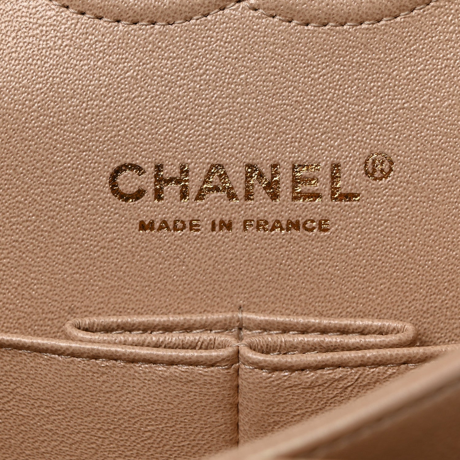 Chanel Iridescent Lambskin Quilted Medium Double Flap Beige 6 of 10