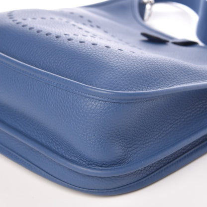 Hermes Taurillon Clemence Evelyne III PM Bleu Agate 10 of 10