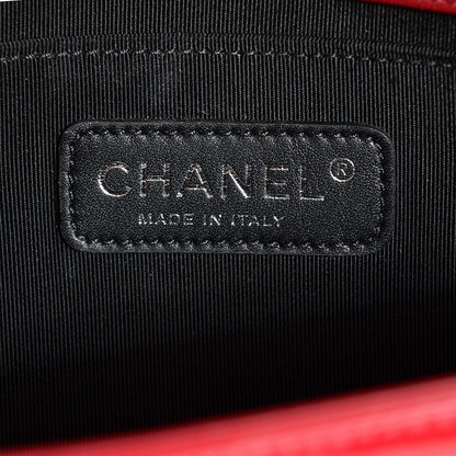Chanel Patent Quilted Medium Boy Flap Plexiglass Red 7 of 8