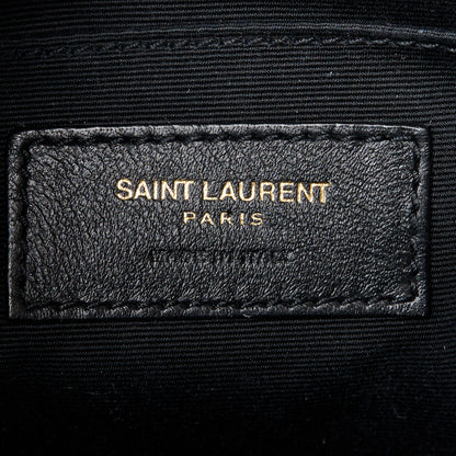 Saint Laurent Calfskin Matelasse Monogram Lou Camera Bag Deep Marine 6 of 10