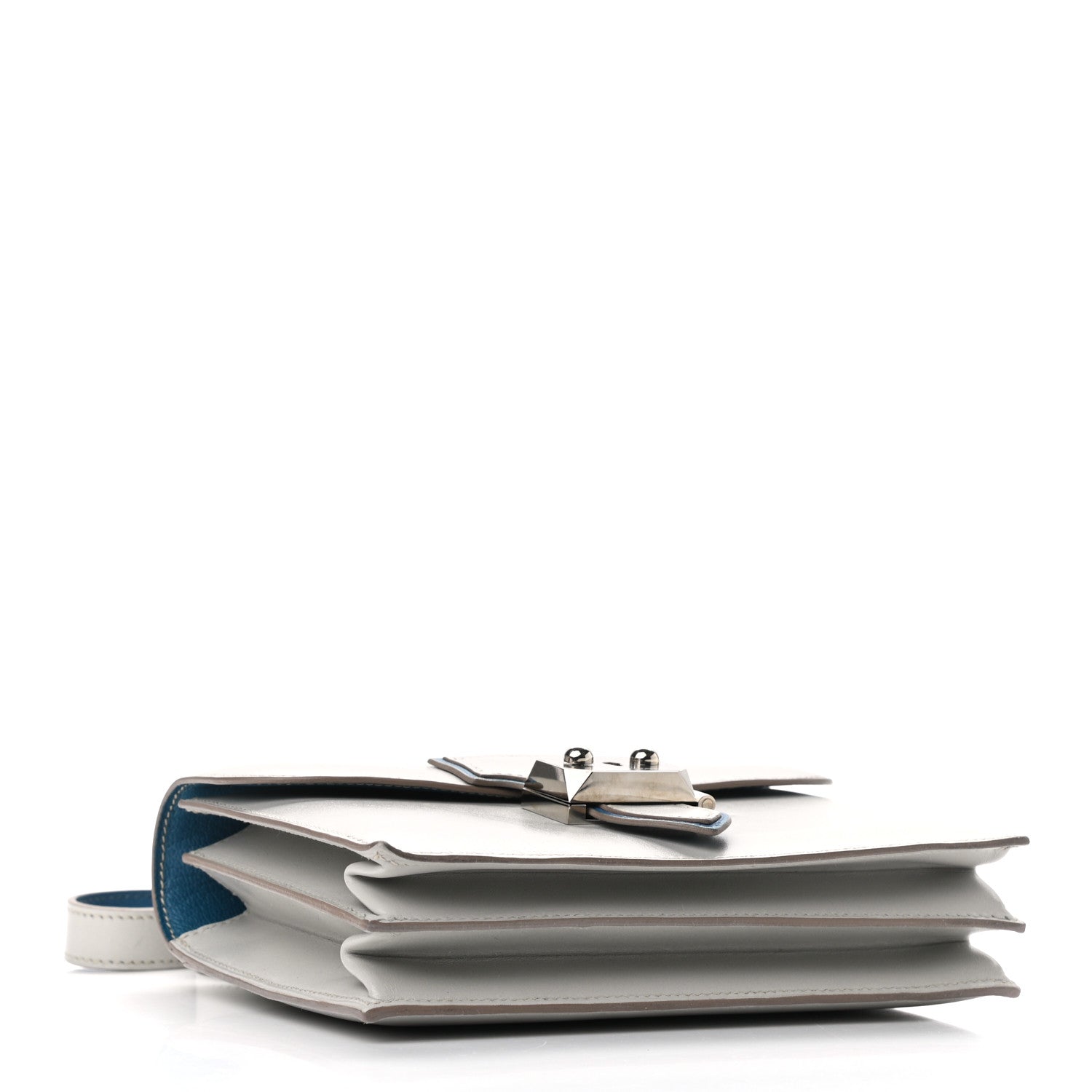 Hermes Tadelakt Chevre Mysore Mini Illico Gris Perle Bleu Izmir 4 of 11