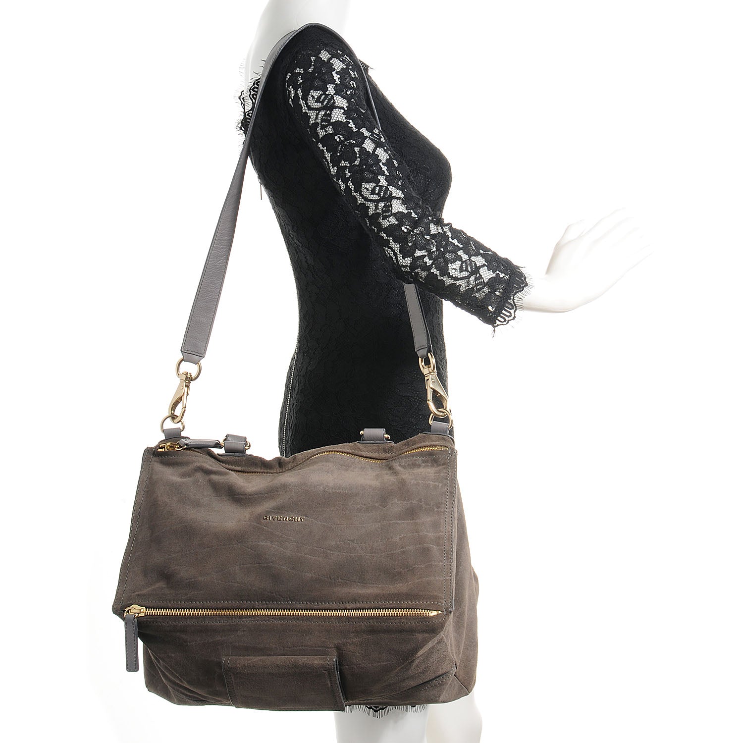 Givenchy Suede Large Pandora Grey 2 of 10