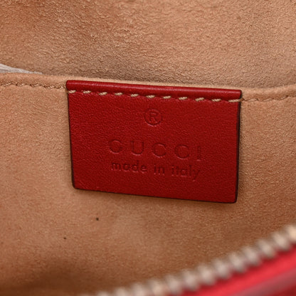 Gucci Calfskin Matelasse GG Marmont Belt Bag 85 34 Hibiscus Red 6 of 10