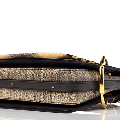 Chloe Calfskin Watersnake Embossed Small Roy Bag Cloudy Yellow 10 of 10