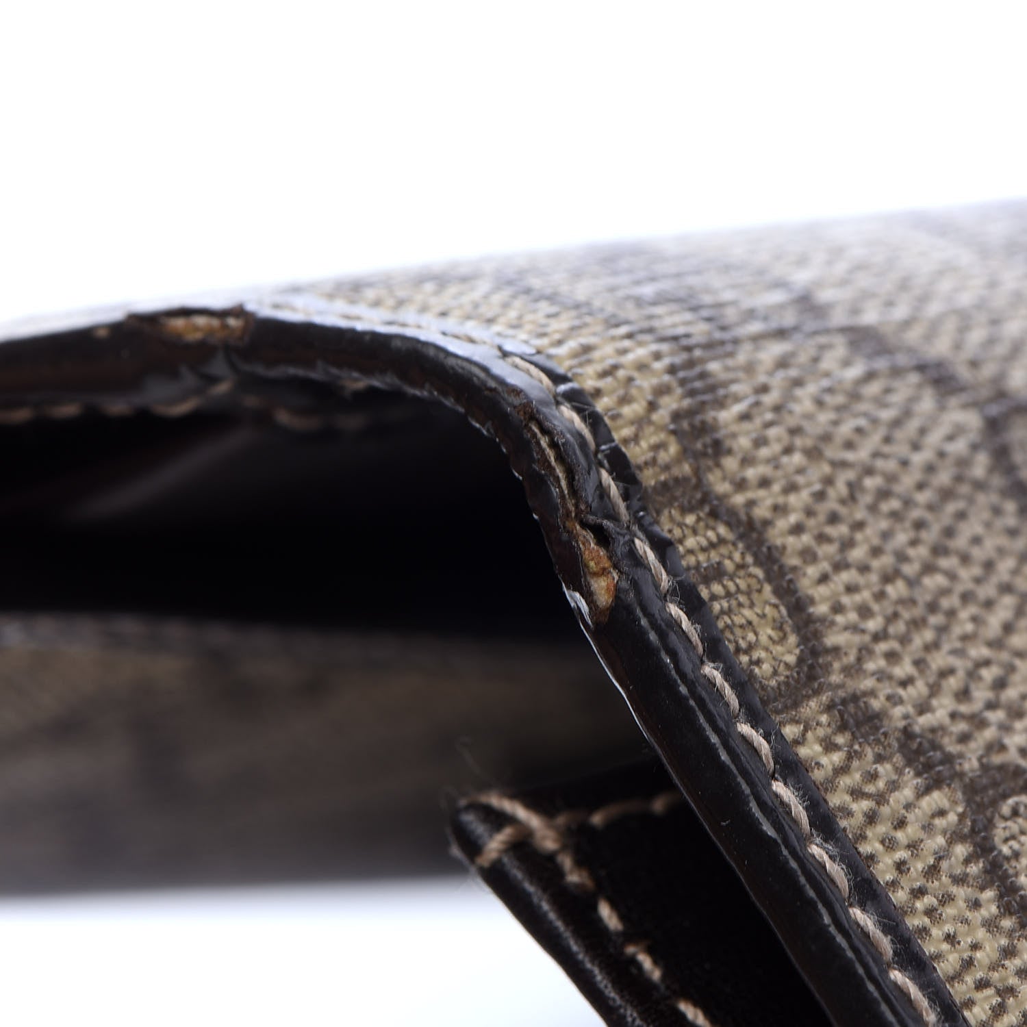 Gucci GG Plus Monogram Joy Continental Snap Oranizer Wallet Beige Ebony Dark Brown 12 of 13